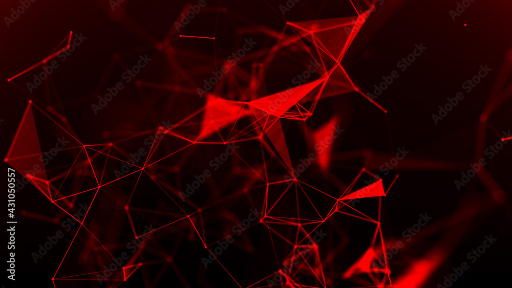 Poster network connection system.background with connection dots and lines. big data vizualization. 3d rend