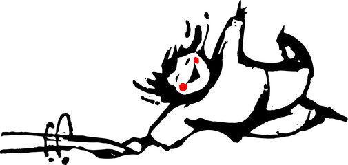 Happy girl holding her mother's hand