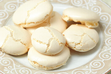 homemade meringue cookies on a plate