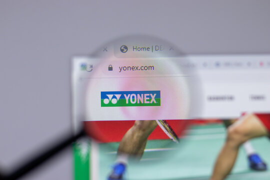 New York, USA - 26 April 2021: Yonex company logo close-up on website page, Illustrative Editorial.