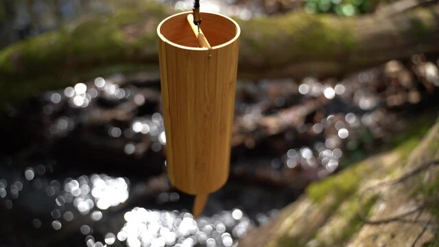 Koshi chimes air sound healing instrument with refreshing water sound in the background