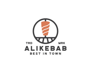 simple kebab logo template vector