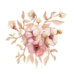 Hand painted flower bouquet