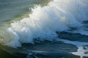 Ocean waves in the morning sun