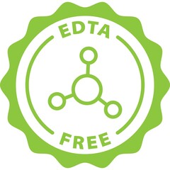 no edta free green stamp badge outline icon label