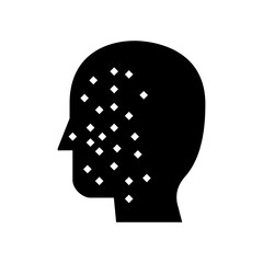 acne disease glyph icon vector. acne disease sign. isolated contour symbol black illustration