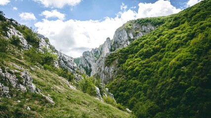 Fototapeta na wymiar The amazing cliffs of Cheile Turzii in Romania