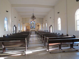 Interior iglesia todos santos, baja california