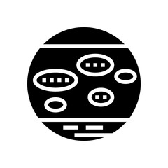 nummular eczema glyph icon vector. nummular eczema sign. isolated contour symbol black illustration