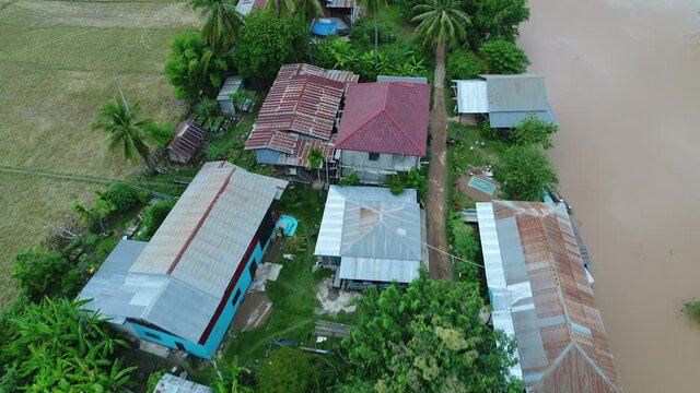 "4 000 &icirc;les" pr&egrave;s de Don Det au sud du Laos vue du ciel