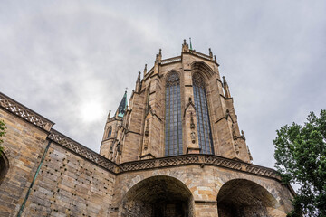 Fototapeta na wymiar View of Erfurt Cathedral in Germany