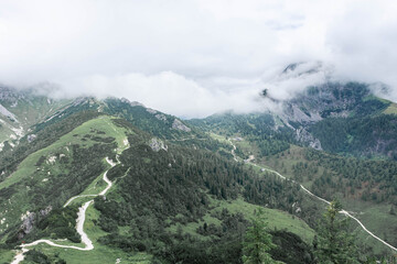 Mountain path through Mount Jenner in Germany