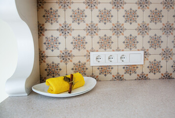 Interior design of an apartment room thoughtfully arranged and ready for departure &mdash; a serene, beautiful space left in perfect order