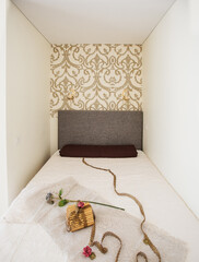 Interior design of an apartment room thoughtfully arranged and ready for departure &mdash; a serene, beautiful space left in perfect order