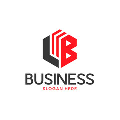 Letter LB Cube Vector Logo Design
