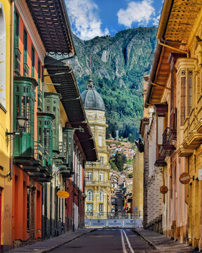 Urban landscape of the city of Bogota (Colombia) located in South America