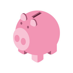 piggy bank isometric