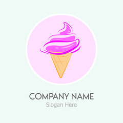 ice cream on a white background