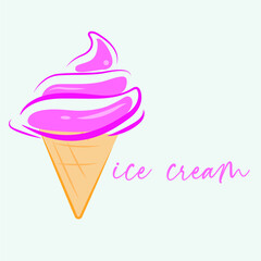 ice cream on a white background