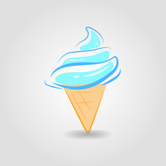 ice cream on a white background