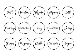 bohemian arrow kitchen pantry label set