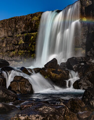 Öxarárfoss  waterfall ,Þingvellir,  National Park, Iceland