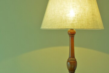 dim lighting room of the mahogany antique lamp. 

This expensive furniture is made in England. 
blurred background soft focus image.