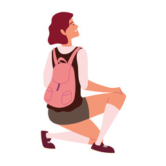 female backpacker character