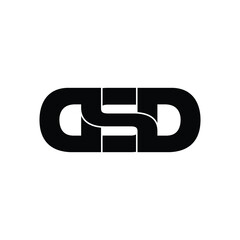 DSD letter monogram logo design vector