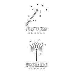 Wand magic hat Logo Template vector symbol design