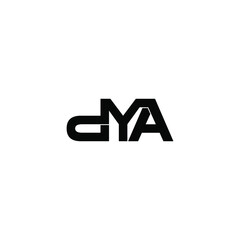 dya letter original monogram logo design