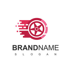 Tire Store Center Logo Design Vector