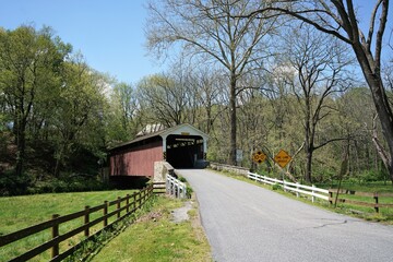 Old, covered bridge in Lancaster County P.A.