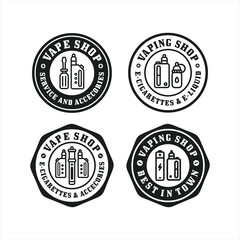 Obraz premium Vape shop design premium logo collection