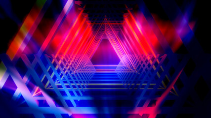 Backdrop triangle colorful fantasy art style gradient the distribution of light abstract 3d background art colors bokeh and blur.