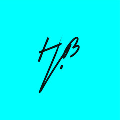 HB h b Initial handwriting creative fashion elegant design logo Sign Symbol template vector icon
