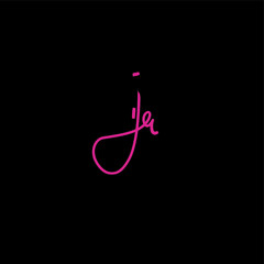 JE j e Initial handwriting creative fashion elegant design logo Sign Symbol template vector icon