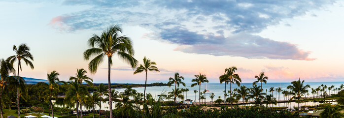Early Morning at Resort Hotel, Waikoloa Beach, Hawaii, Hawaii, USA