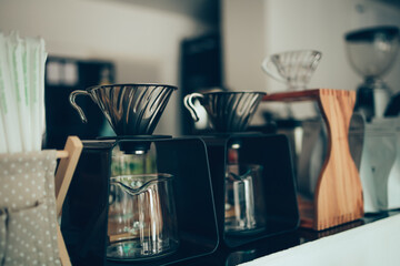 coffee brewing at coffee shop.