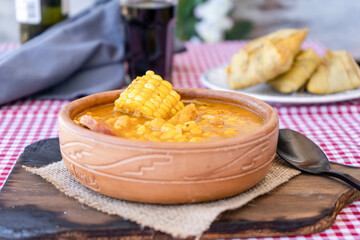 Traditional stew from the north of Argentina, the locro is made based on corn, meat and pumpkin....