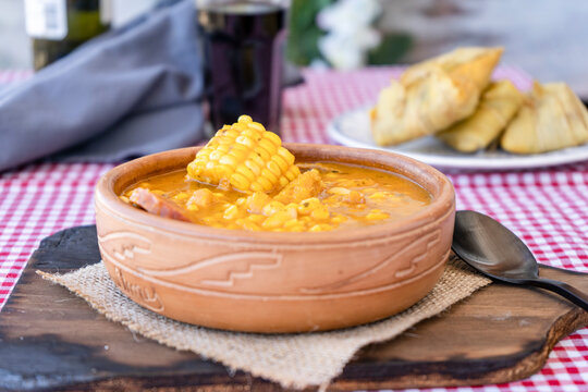Traditional stew from the north of Argentina, the locro is made based on corn, meat and pumpkin. Regional food.