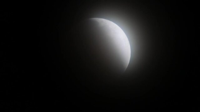 lunar eclipse moon in the night