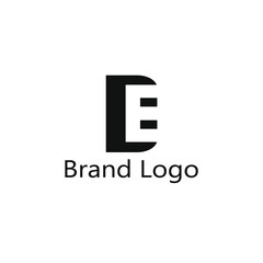 Fototapeta na wymiar abstract logo of letter B in black box