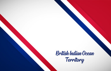 Happy national day of British Indian Ocean Territory with Creative country flag greeting background