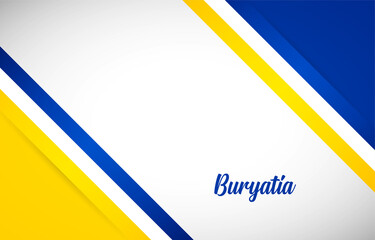 Happy national day of Buryatia with Creative Buryatia country flag greeting background