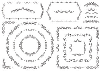 飾り罫のイラスト素材集