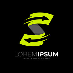 Simple letter S logo design illustration, modern style