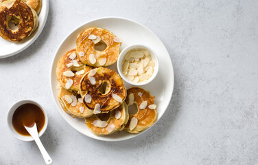 Fresh baked homemade paces with honey and almond