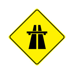 Highway traffic signs vector graphics
