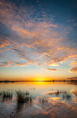 Sunrise over Coongie Lakes in the central desert area of Australia